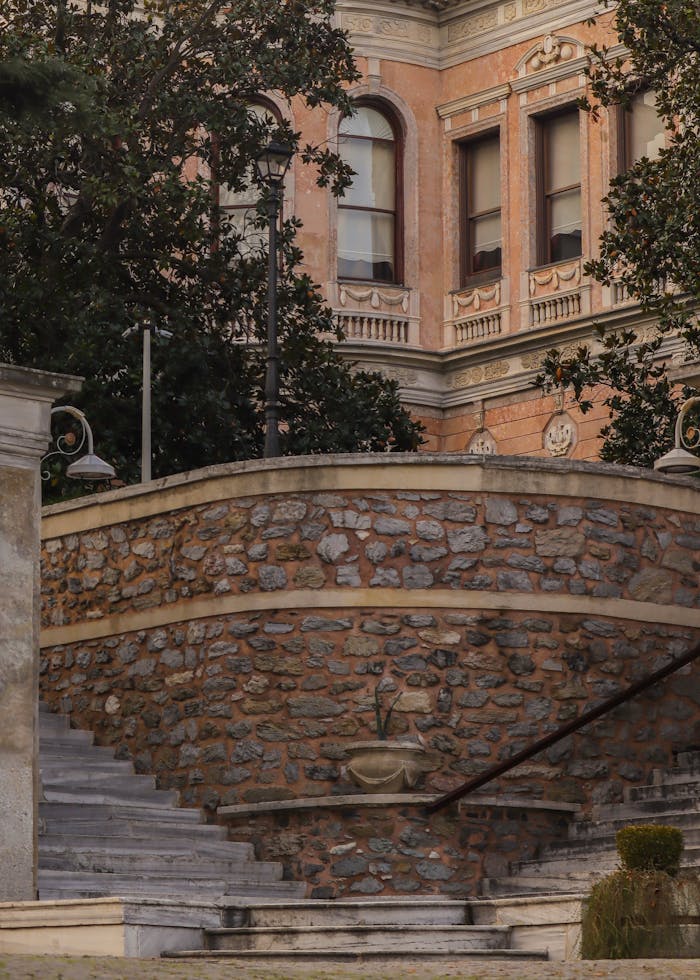 Stone Wall and Stairs at Palace